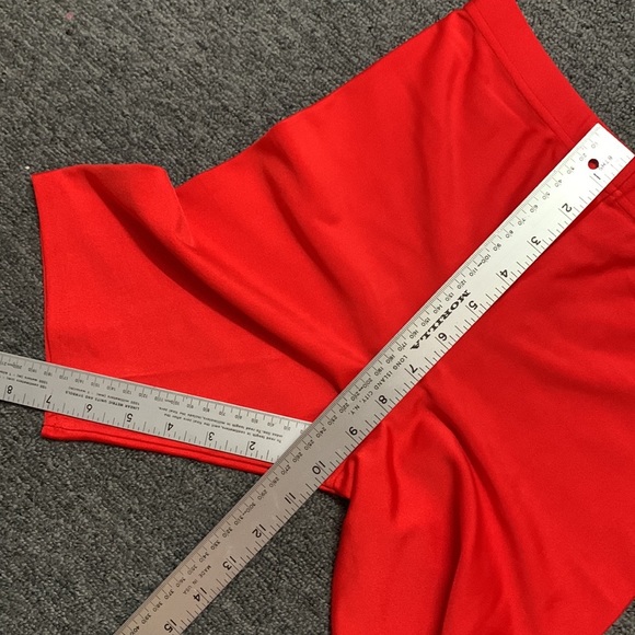 Varsity Hi-Waist Shimmer Spandex Bike Shorts Riot Red S NWOT - Picture 8 of 8